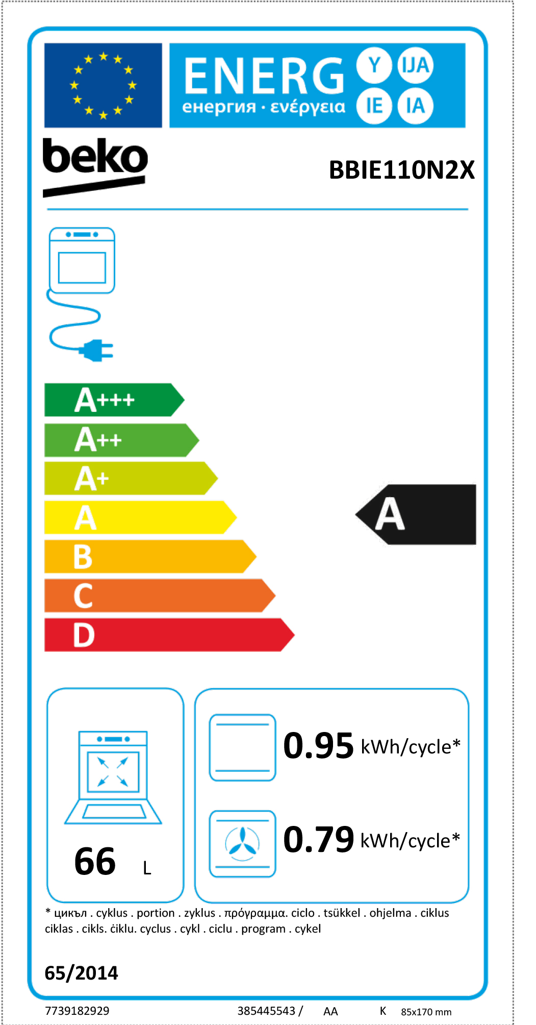 BBIE110N2X Energielabel